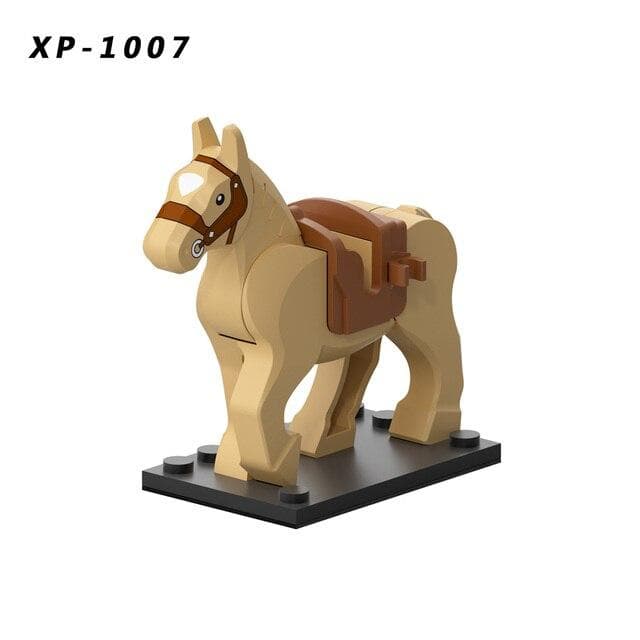 Plastic Mini Blocks Action Figures Roman Knight Military Horses Saddles Mahler Toy Children's Toys XP1011-1016 XP1007-10