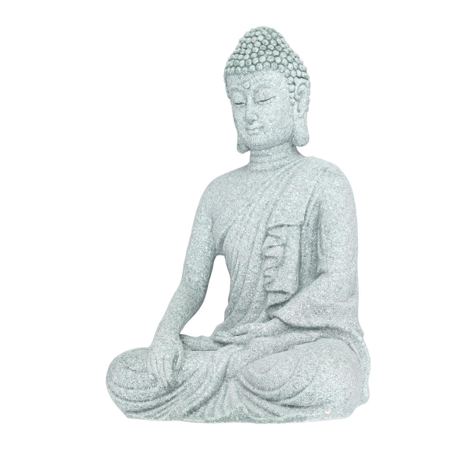 Small Buddha Decoration Exquisite Craftsmanship Green Sandstone Buddha Ornaments for Fish Tank Calm