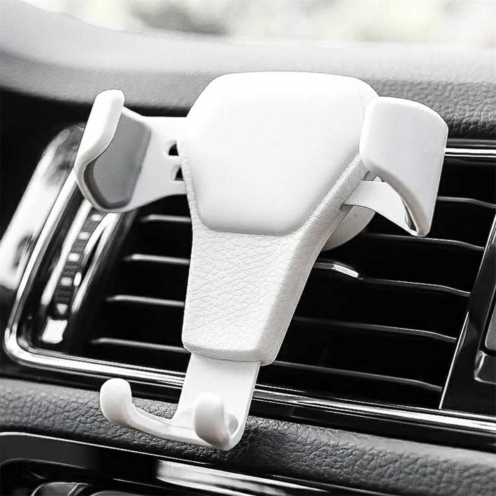Universal Gravity Auto Phone Holder Car Air Vent Clip Mount Mobile Phone Holder Cell Phone Stand Support For Phone white