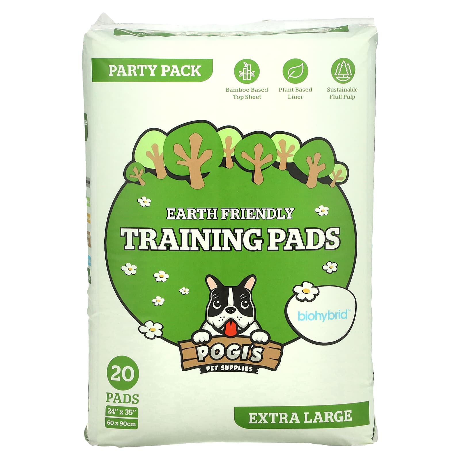 Pogi's Pet Supplies, Eco-Friendly Potty Training Pads, Extra Large, 20 Pads