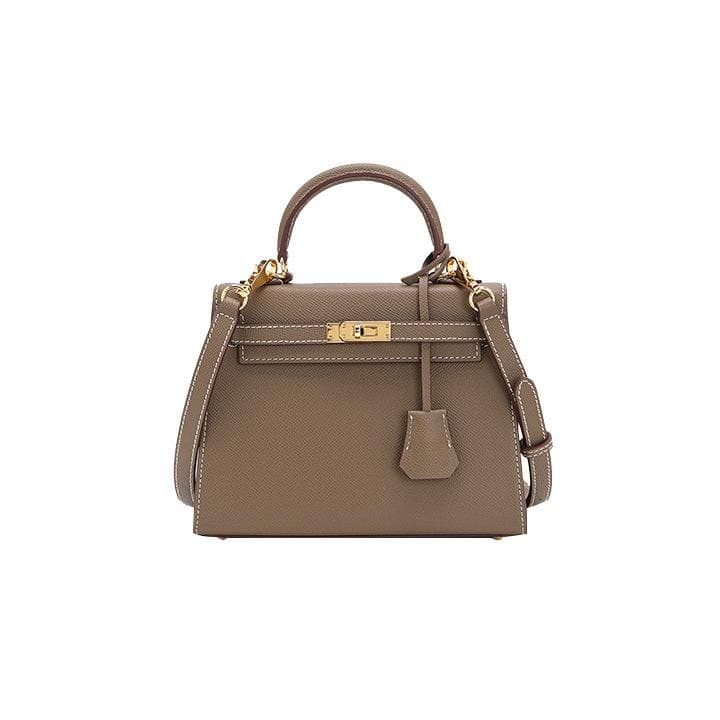 Solid Color, High-end, Fashionable, Large-capacity Soft Leather Handbag for Ladies, Platinum Bag 25*10*19cm