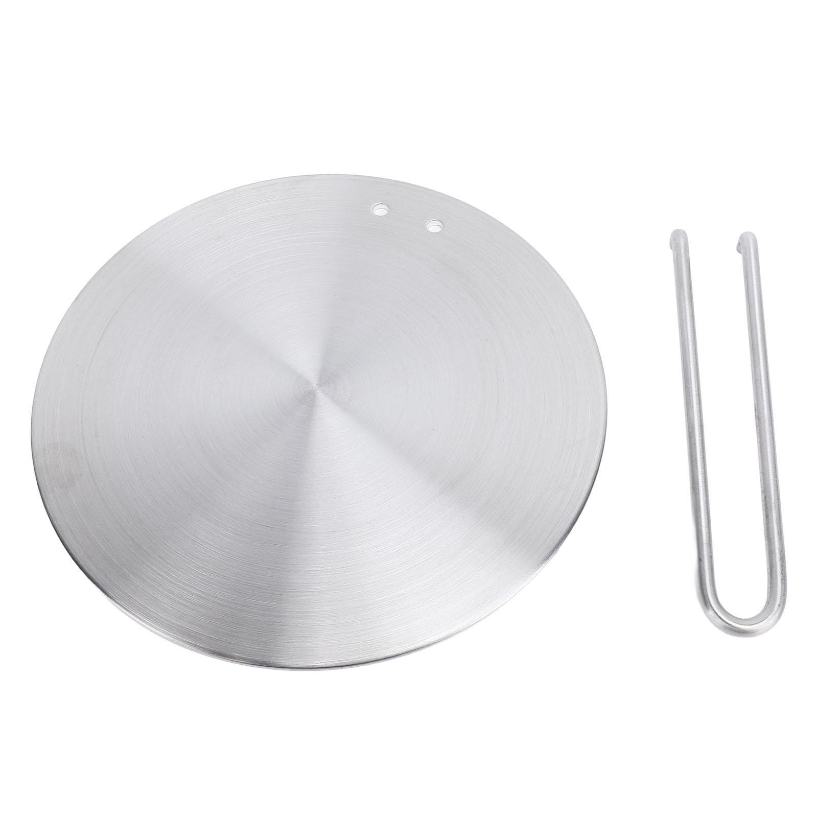 Stainless Steel Heat Diffuser Converter with Detachable Handle Round Induction Adapter Plate for No.18