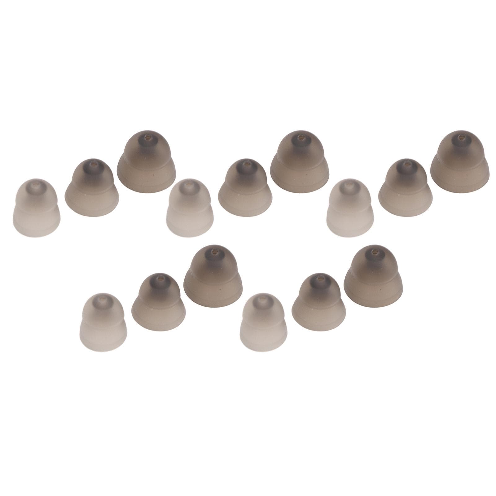 15pcs Hearing Amplifier Ear Plugs 2 Layers Silicone Soft Round Shape Hearing Amplifier Earbud Plugs