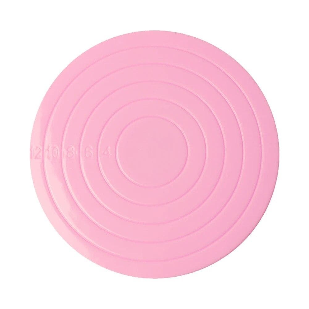 DIY Cake Rotary Table Mini Plastic Fondant Cake Turntable Revolving Platform Round Cookie Stand Rotating Kitchen Tools pink