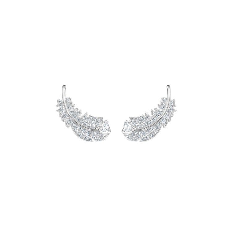 Swarovski Nice Idyllia Rhodium Plated Earrings Women earrings 5482912 Box (Random Color)