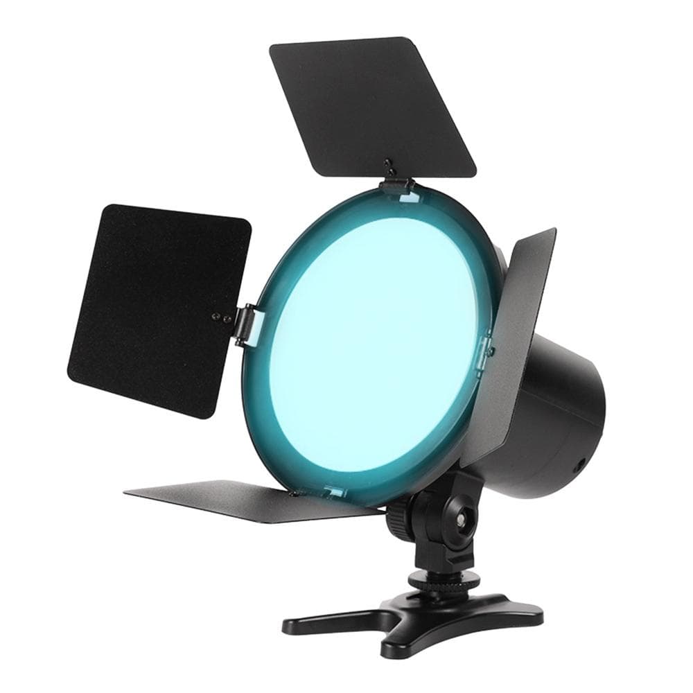 10W RGB Photography Light Bi-color LED Light 128pcs LED Beads 3200K-5600K Dimmable 5 Scene Effects EU Plug black