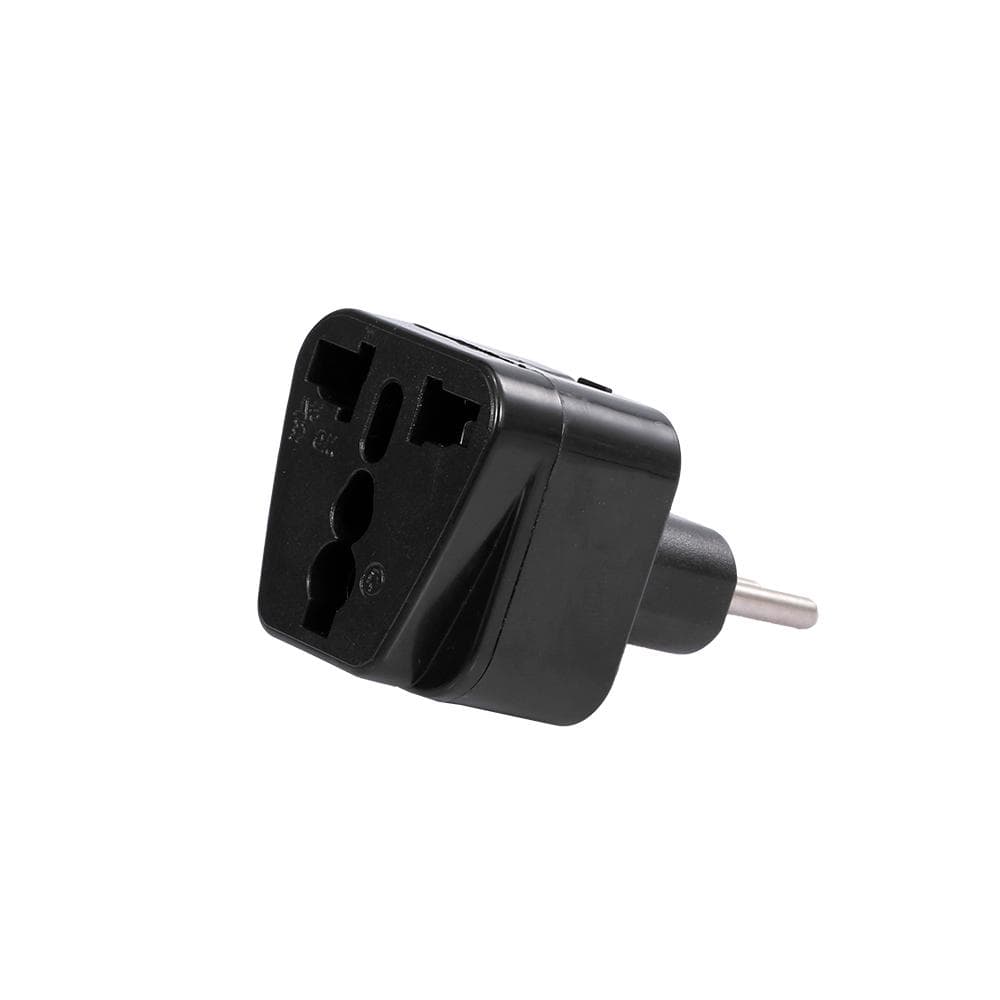3-pin Italy Conversion Plug Universal UK/US/EU/AU to Italy Milan Chile Vatican Italian Travel Power Adapter Plug Converter Black black