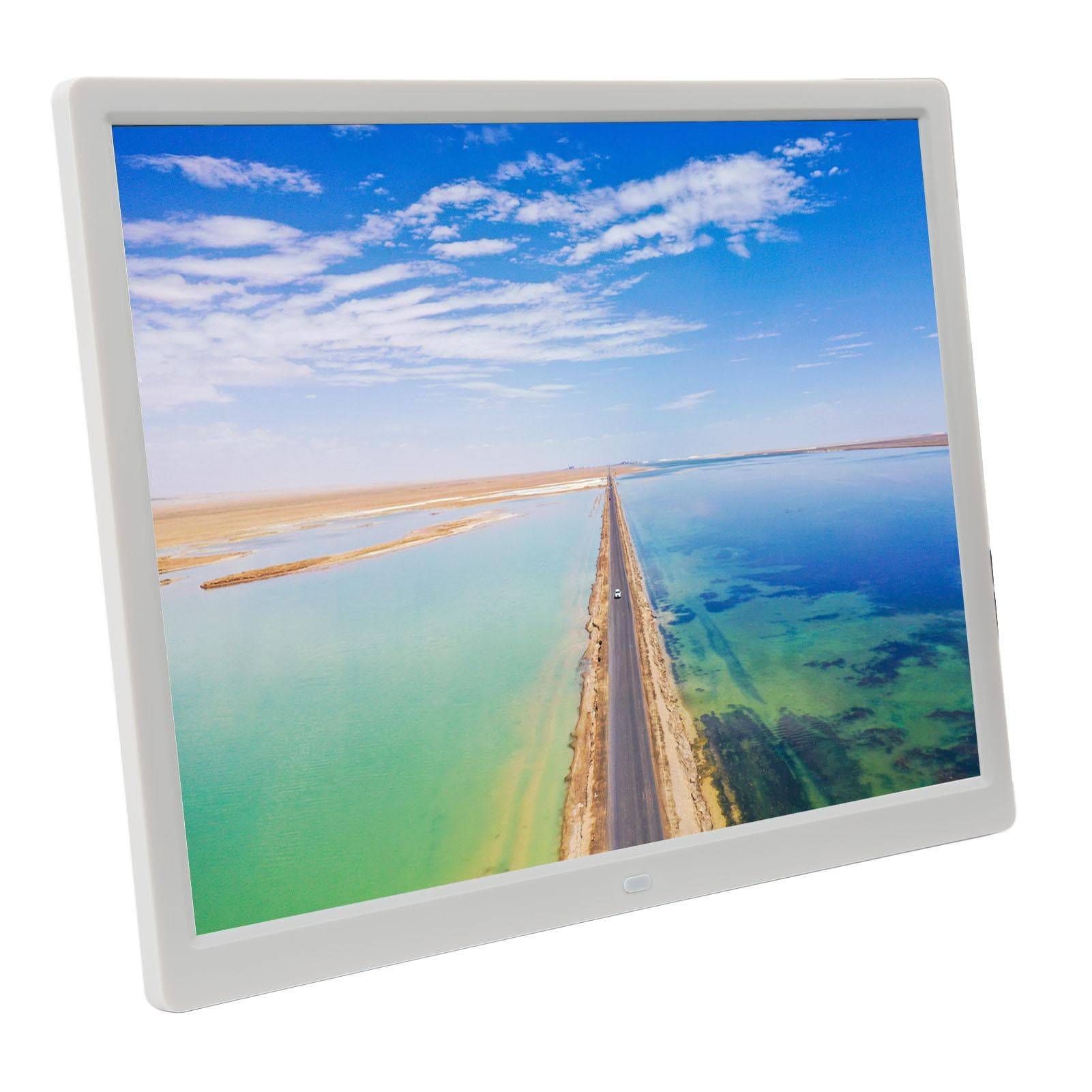 Digital Photo Frame 15 Inch HD Video Music Playback Electronic Picture Frame with Clock Calendar US Plug