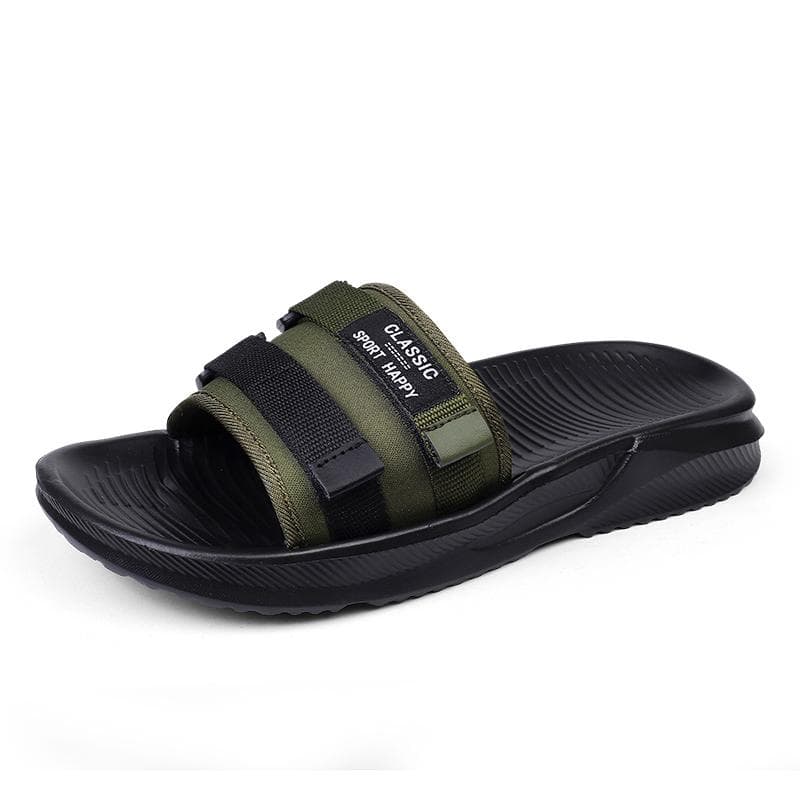 Comforts Shoes Men Slippers Summer Men's Orthopedic Sandals Fashion Men's Beach Flip Flops Unisex Soft Sandals With Arch Support 44 army green