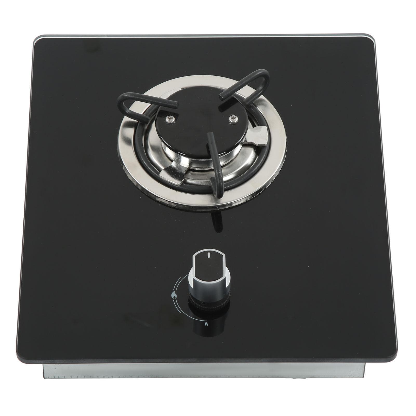 RV Gas Stove 290x325mm Tempered Glass Panel 1.8Kw Power Free Fire Adjustment for Caravan Yacht Boat