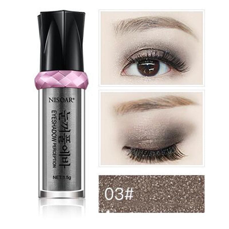 Shiny Long Lasting Shimmer Glitter Pigment Powder Nude Mineral Eye Shadow Highlight Roll-on Women Cosmetic Tool 3