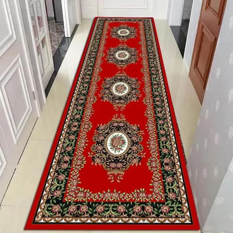 European Long Corridor Carpet Runner Home Hotel Hallway Decor Strip Rug Washable Villa Stairway Floor Mats Home Decoration 50x100cm