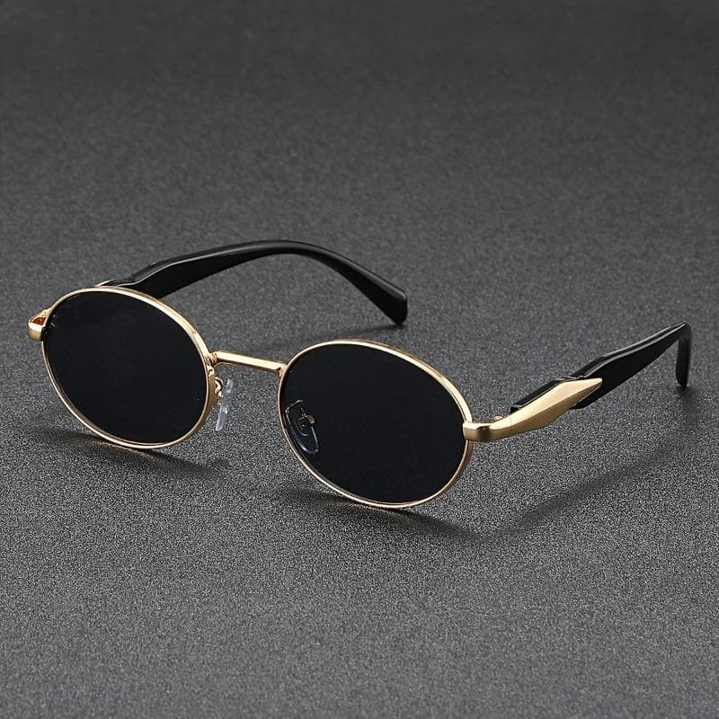 Retro Oval Metal Glasses Women Men Punk Style Minimalist Fashionable Classic Design Super Cool Party Eyewear