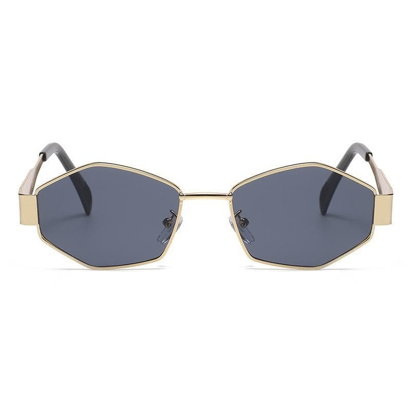 Small Metal Frame Polygonal Women's Sunglasses Fashion Punk Rhombus Sun Glasses for Men Eyewear Trendy