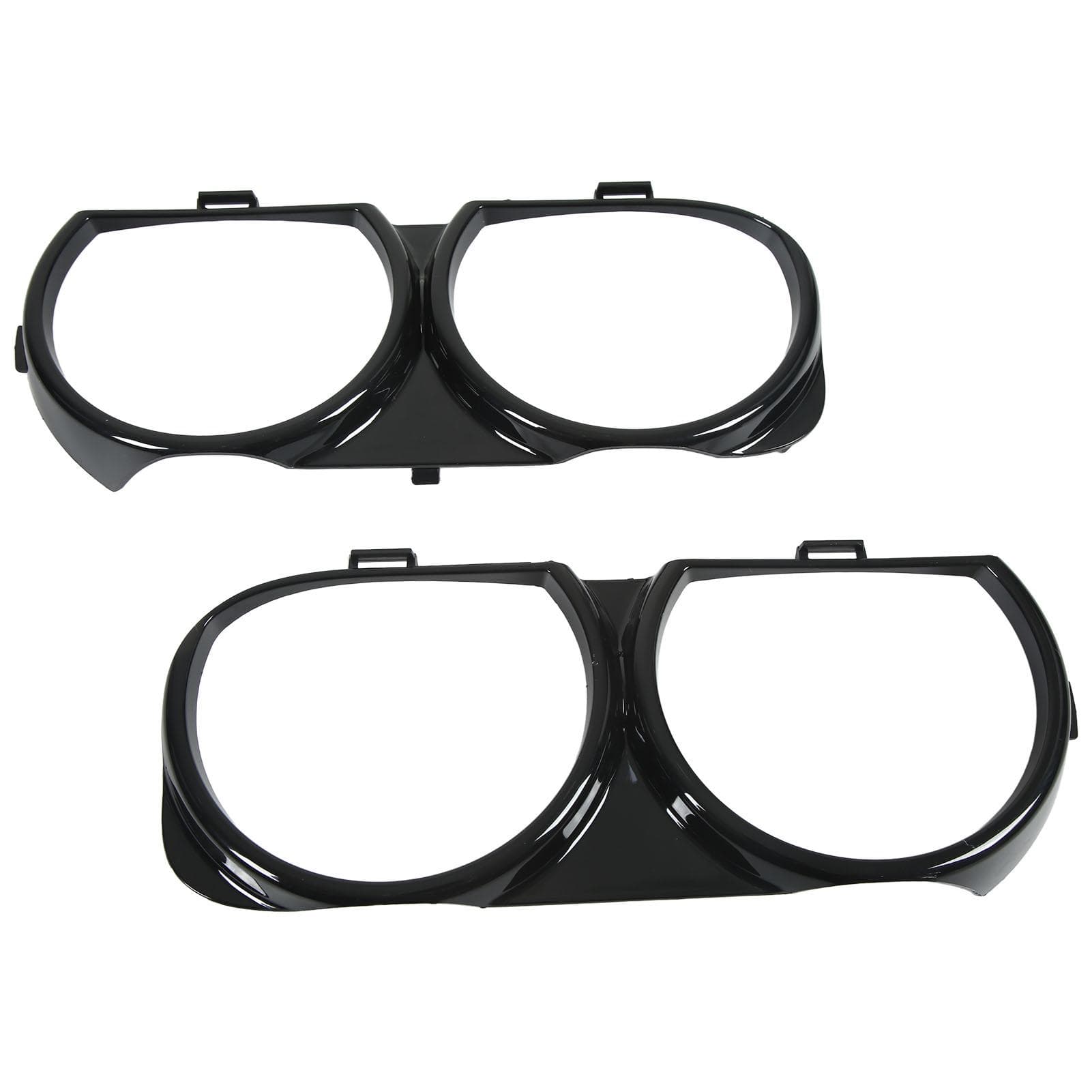 Pair Headlight Lamp Cover Trims Bezels Decoration 68259053AB Replacement for Dodge Challenger Scat