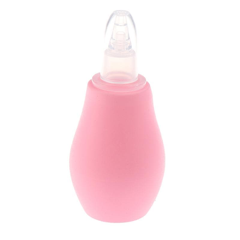 1Pc Silicone Baby Safety Nose Cleaner Vacuum Suction Children Nasal Aspirator pink