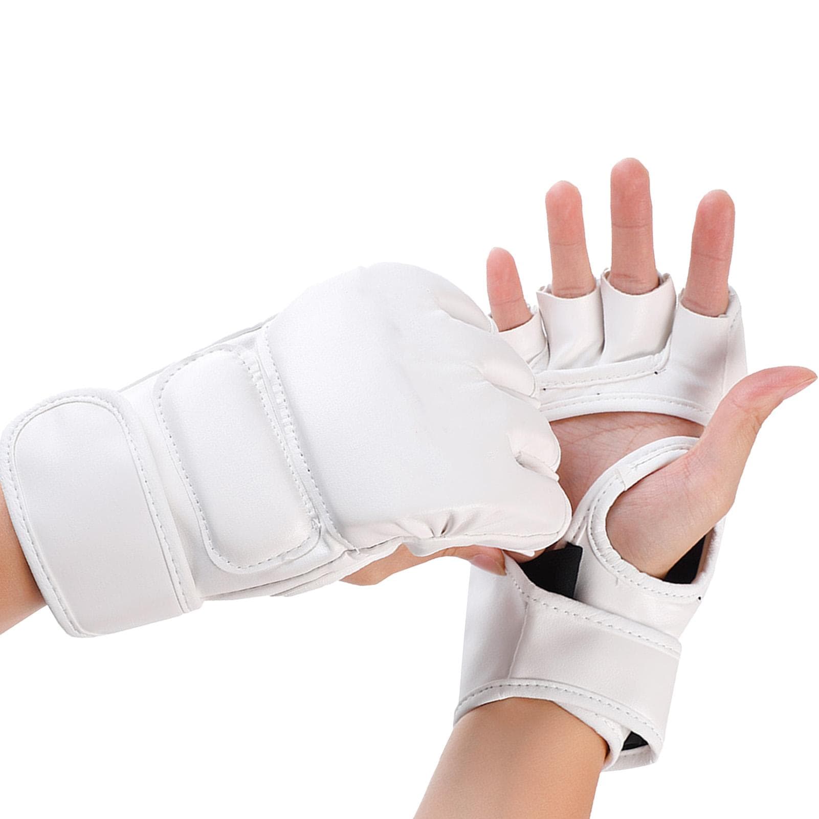 Half Finger Boxing Gloves Punching Bag Open Palms Fighting Kickboxing Sparring Gloves for Men Women