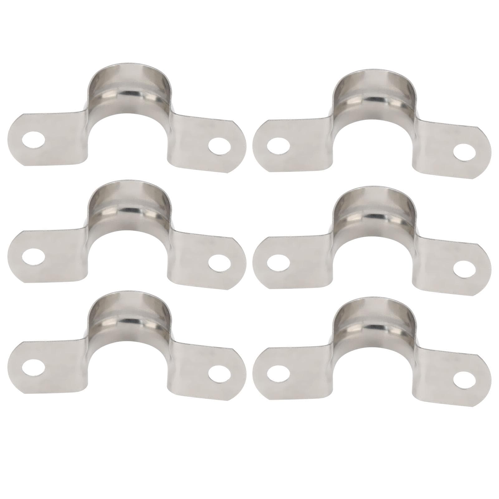 100pcs 25mm U Shaped Saddle Clamp Air Tube Conduit Clips Detachable 304 Stainless Steel