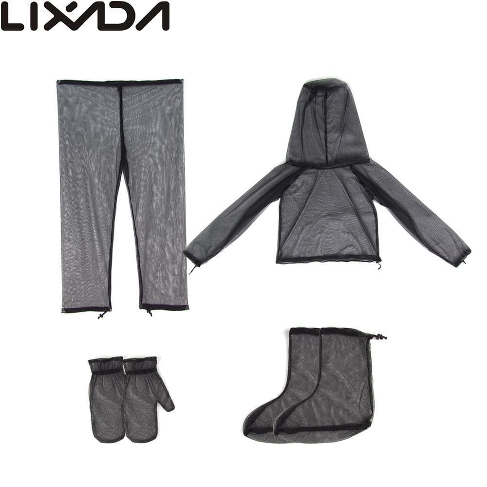 Lixada Lightweight Summer Bug Wear Mosquito Suit Jacket Mitts Pants Socks for Men Women With XL
