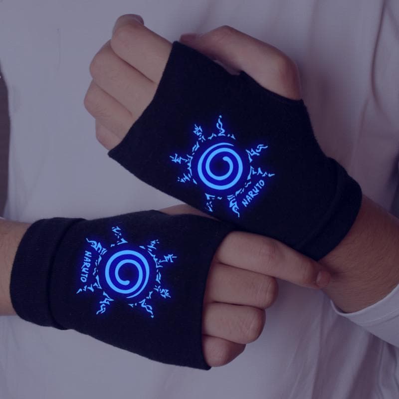 Anime Finger Cotton Knitting Wrist Gloves Mitten Lovers Accessories Cosplay Fingerless Gloves 6