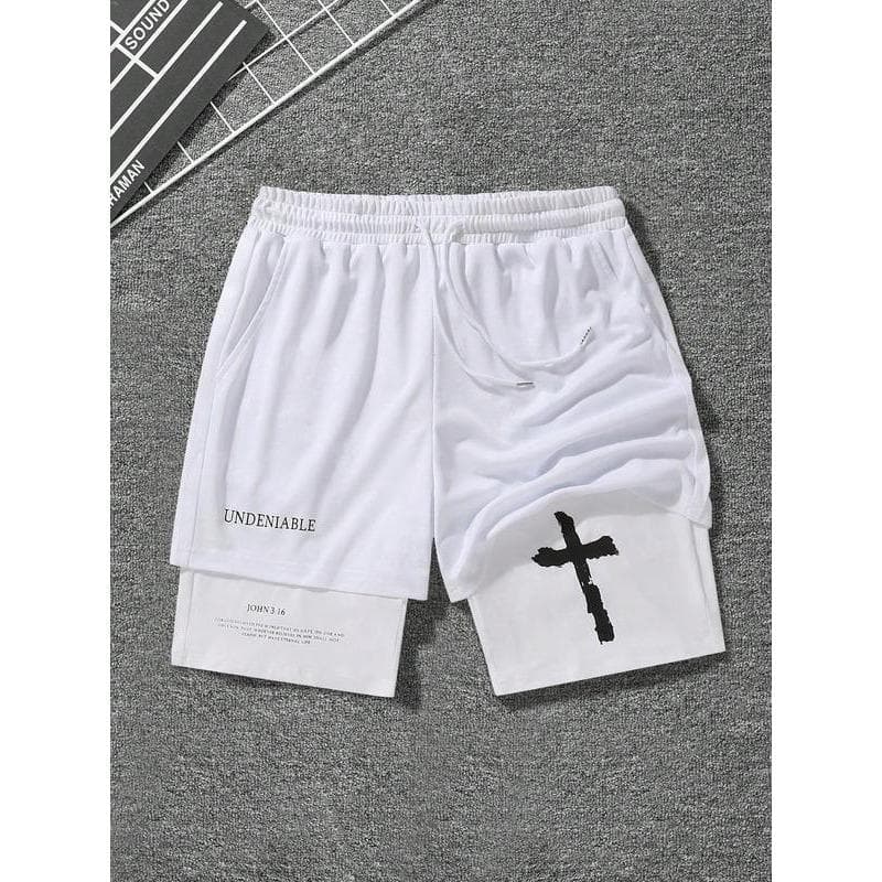 Men's Casual Shorts New Summer Loose Trend Sports Fitness Shorts One size