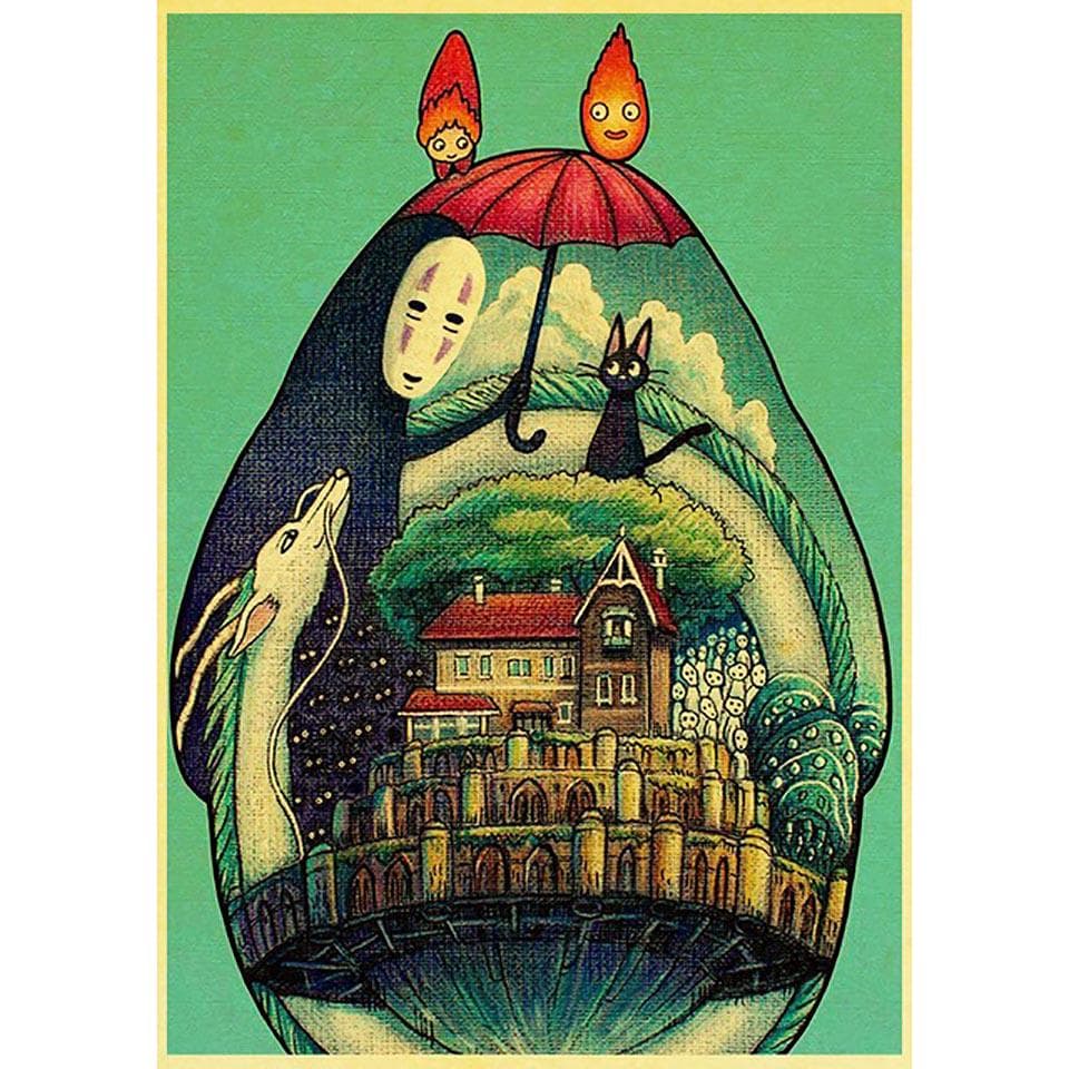 Wall Art 5d Diy Diamond Painting Animation Totoro Cross Stitch Picture Full Drill Embroidery 30X40CM