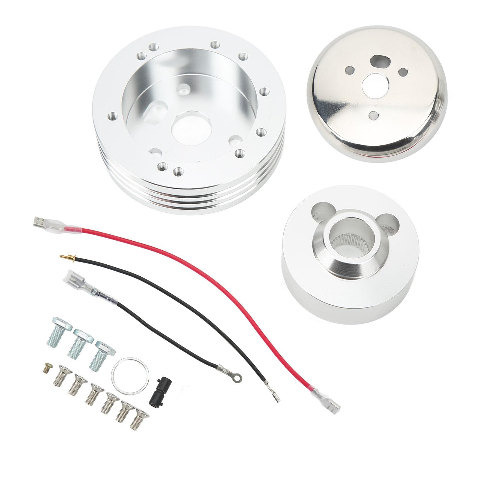 Steering Wheel Hub Adapter Polished 5 and 6 Hole Strong Bearing Capacity Replacement For Flaming