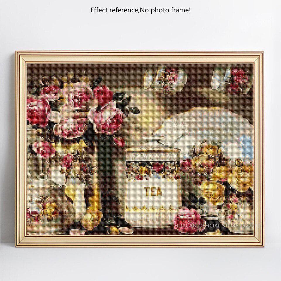 Diamond Painting 5D DIY Flower Rhinestone Diamond Embroidery Cross Stitch 20X30CM