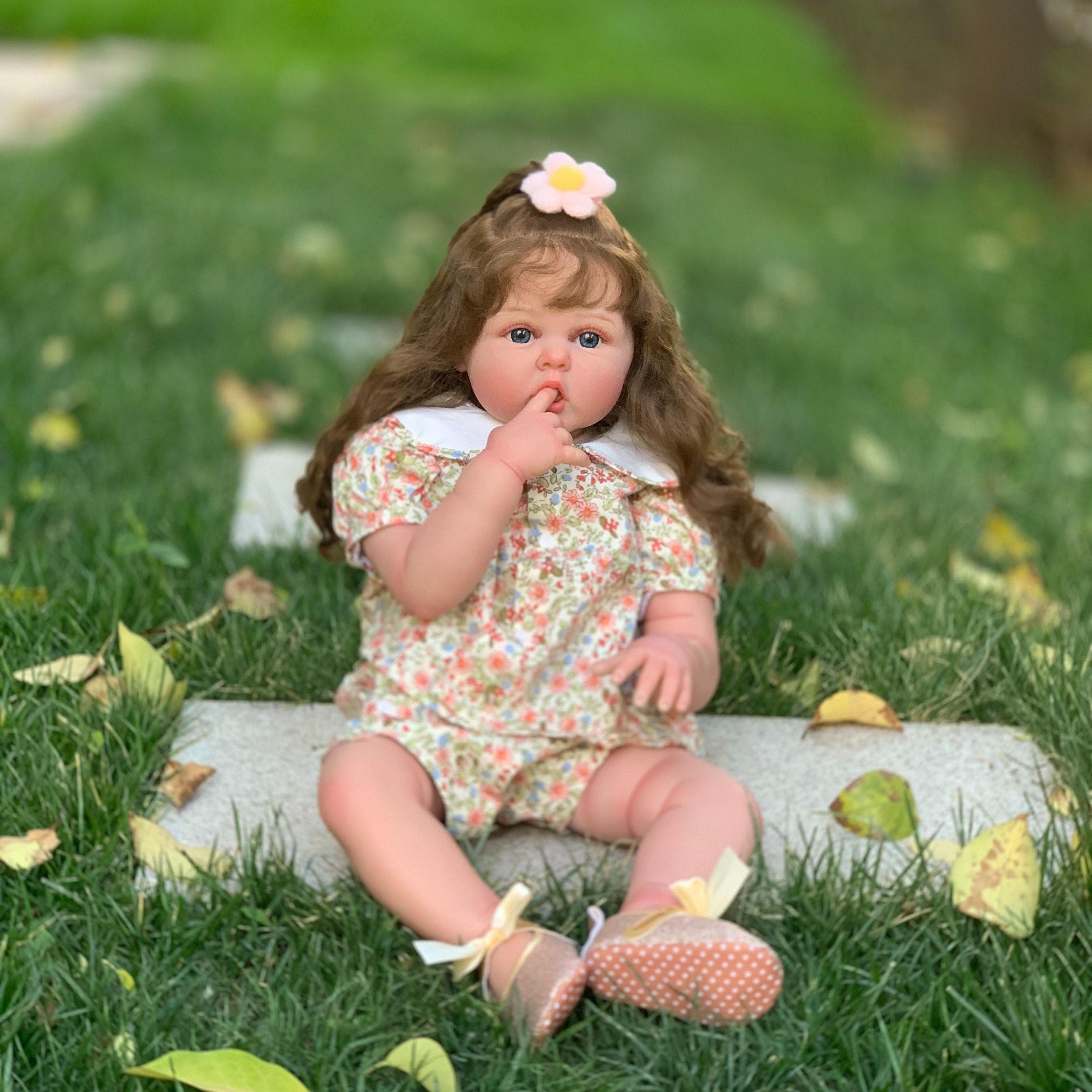 3D Paint Skin With Vein Soft Silicone Handmade 60 CM Reborn Baby Girl Doll Toy For Children Princess Toddler Bebe Artist Collection 3D blue eyes doll
