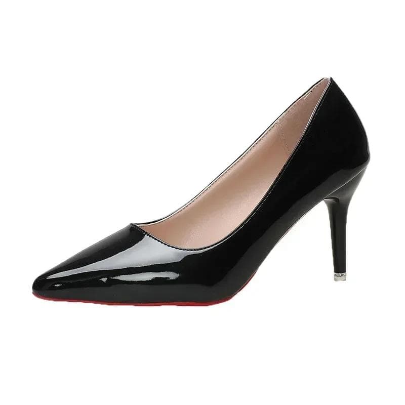 Sexy Red Women High Heels Classic Ladies Pumps Autumn Soft Leather Dress Heel Shoes for Women Banquet Wedding High Heels 40