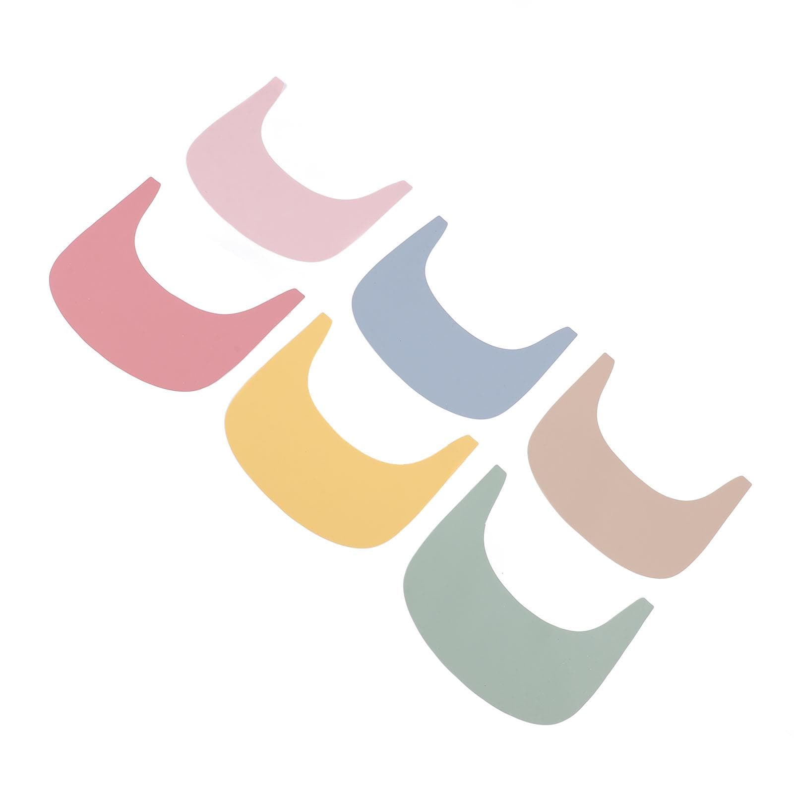 6pcs Silicone Placemats High Chair Placemats Clean and Hygienic Toddler Food Mats for High Chair