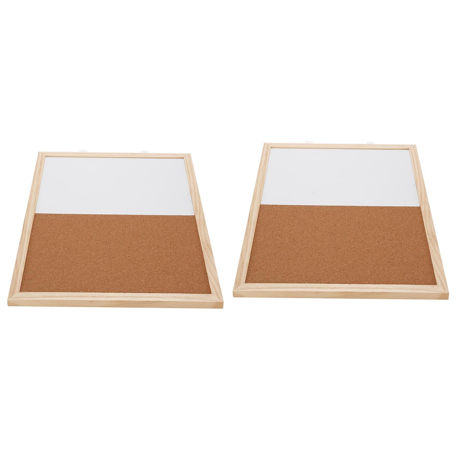 2PCS Corkboard Whiteboard Combo Magnetic Dry Erase Board and Cork Display Board for Home School