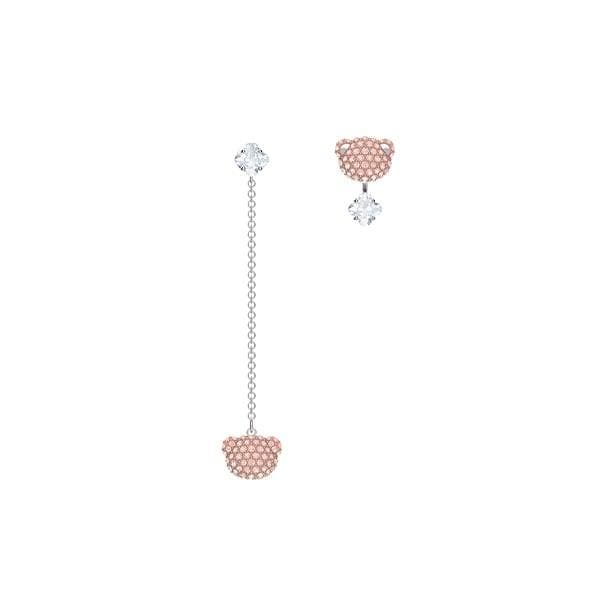 Swarovski Teddy Sparkling Teddy Bear Cute Playful Earrings Women Earrings 5597924 Box+Shopping Bag (Random Color)