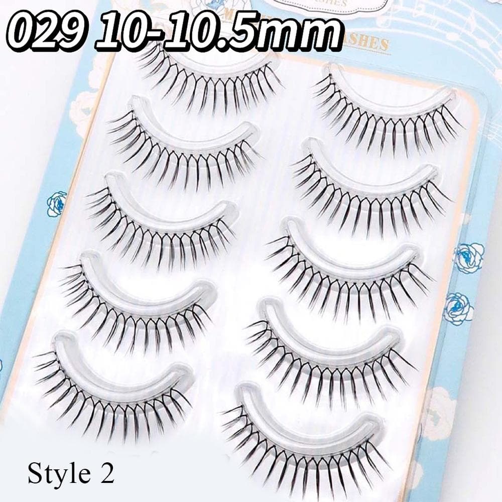 U-shaped False Eyelashes Natural Wispy Soft Lash Extension Comic Eye Clear Band Eye Lashes 10-10.5mm