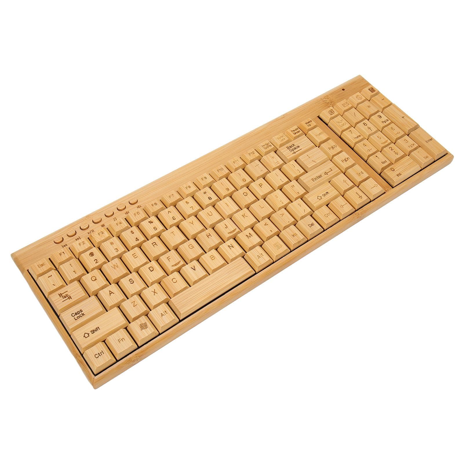 Computer Wireless Devices 2.4GHz Wireless Connection Plug and Play Bamboo Wood Computer Control