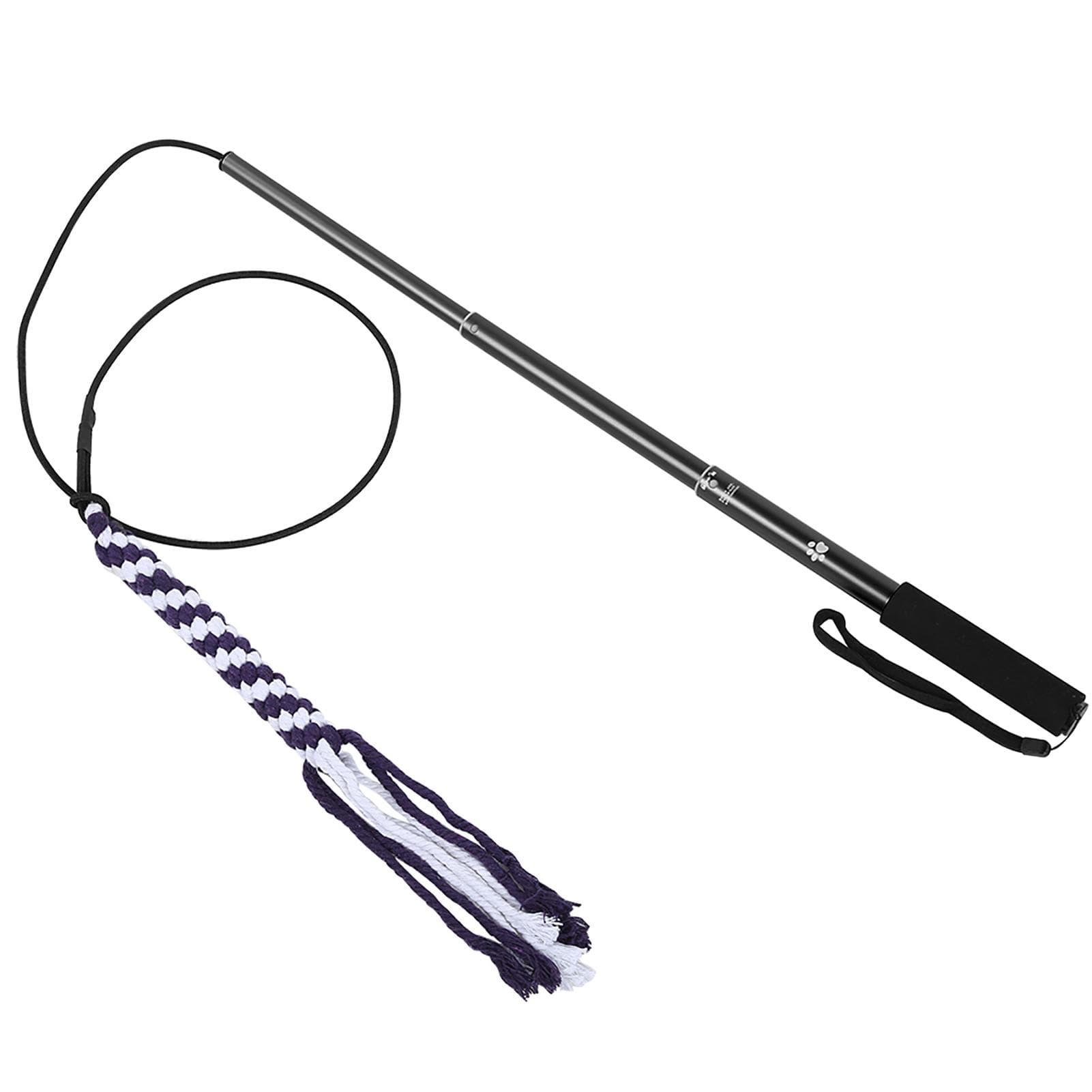 Dog Toys Retractable Stick Cat Teaser Training Play Wand Pet Get More Exercise(Black L) Black