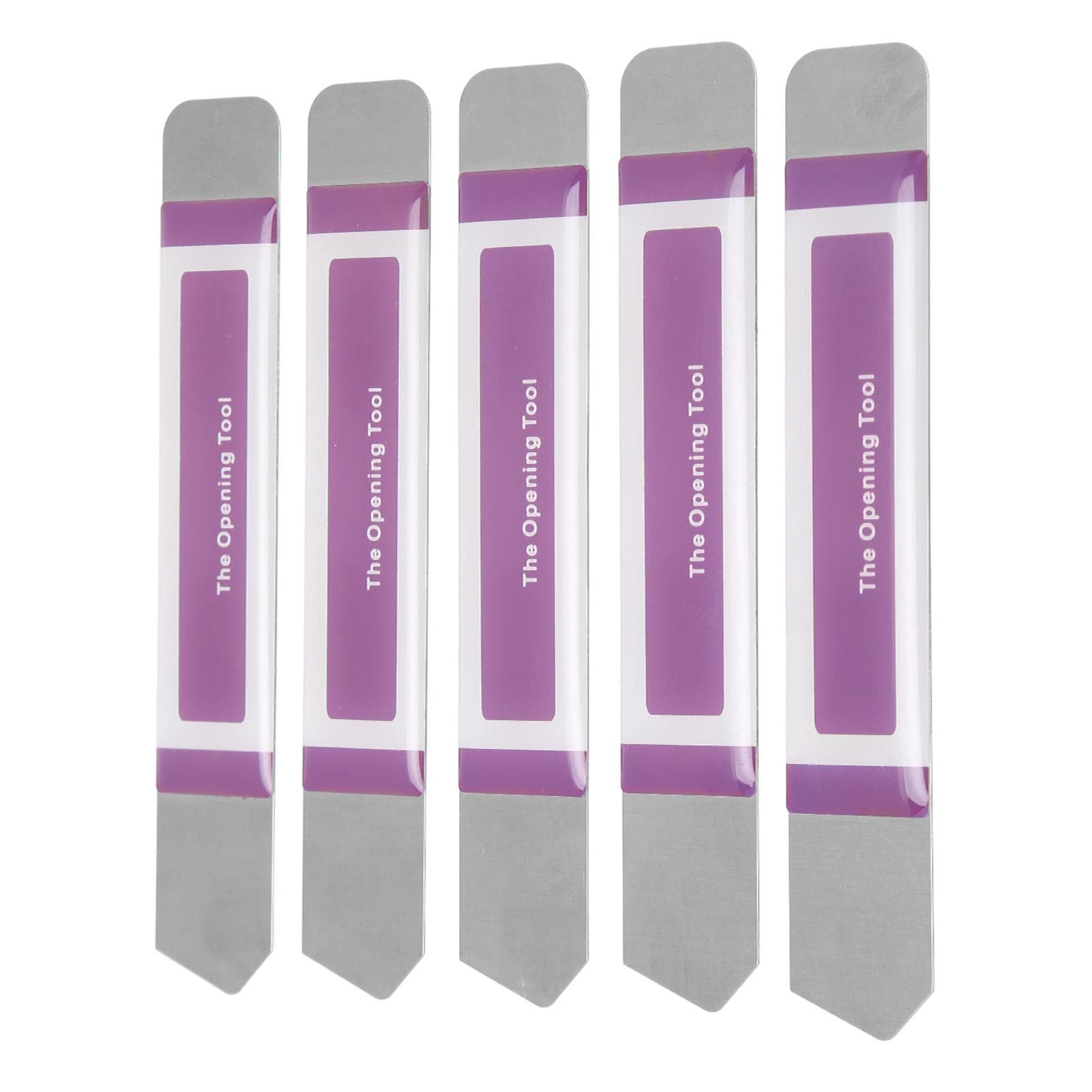 5Pcs Professional Opening Pry Tools Ultrathin Metal Spudger Tool with Rubber Handle for Electronics
