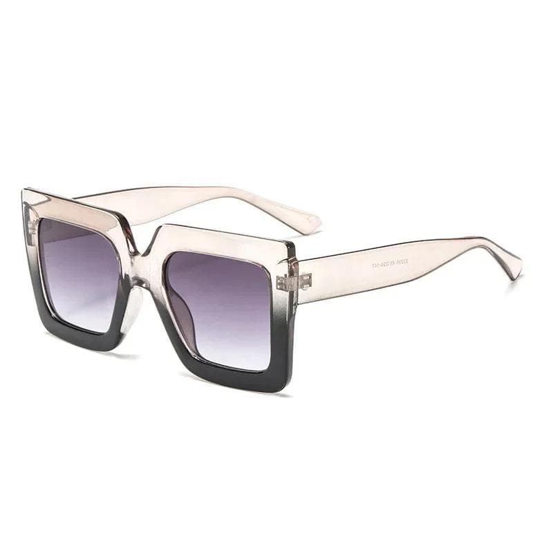 Oversized Square Sunglasses Women Men Fashion Designer Geometric Sun Glasses Mirror Black Colors Outdoor Lovely Other