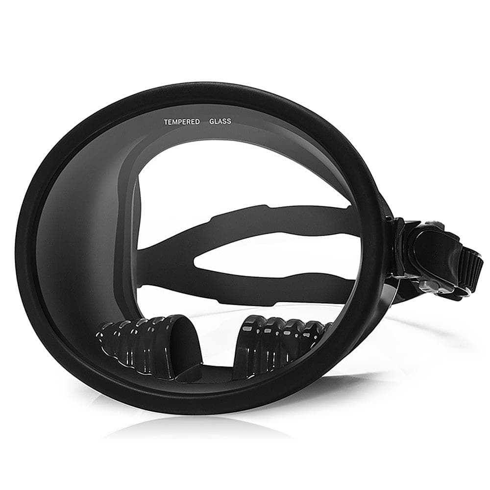 180 degrees  Wide View Scuba Diving Mask Big Frame Watertight and Anti-Fog Lens for Best Vision Underwater black