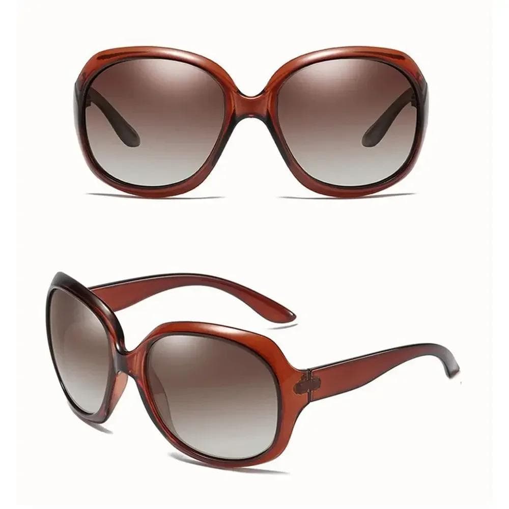 New Vintage Sunglasses for Women Men UV400 Protection Oversized Square Frame Elliptical Eyewear Fashion Shades 1PC