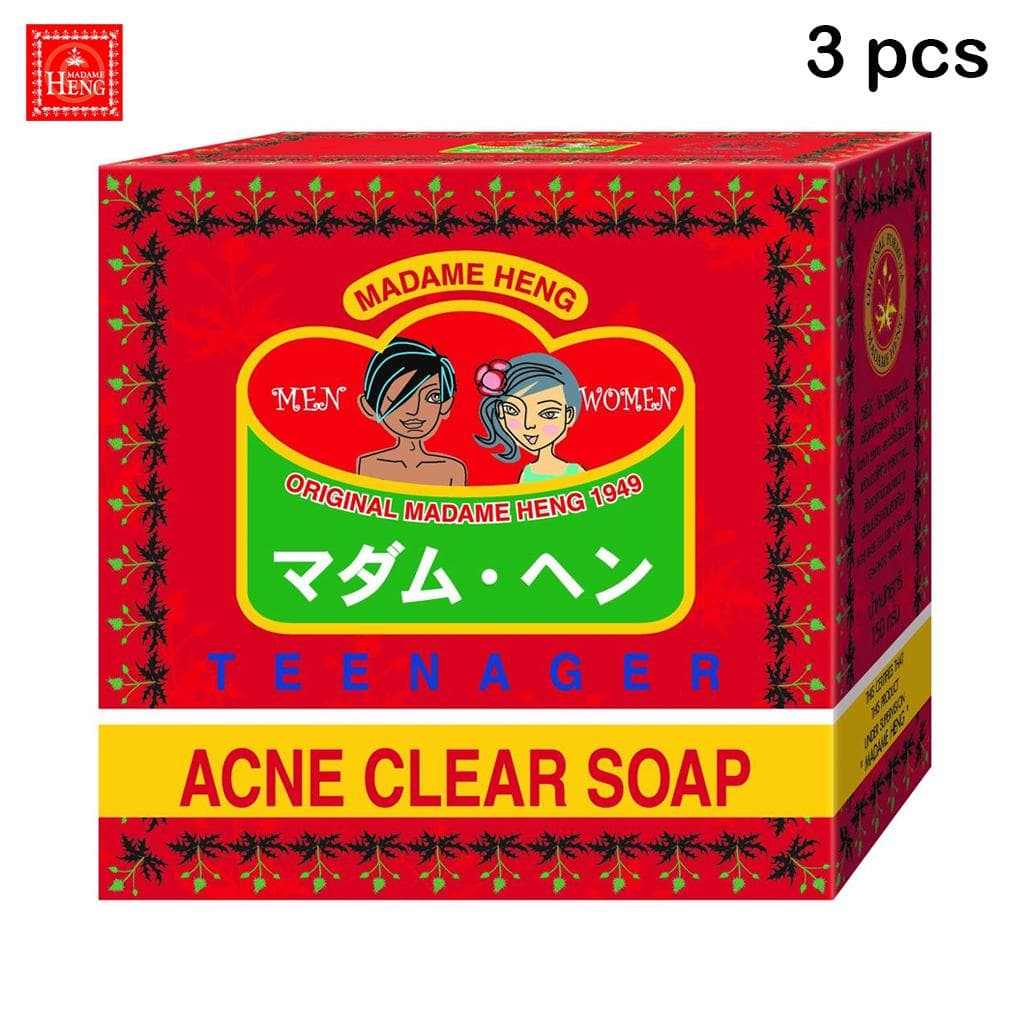 Madame Heng Original Teenager Acne Clear Soap 150 g x 1 pc / 3 pcs / 6 pcs - Thai Skin Care 150 g x 3 pcs