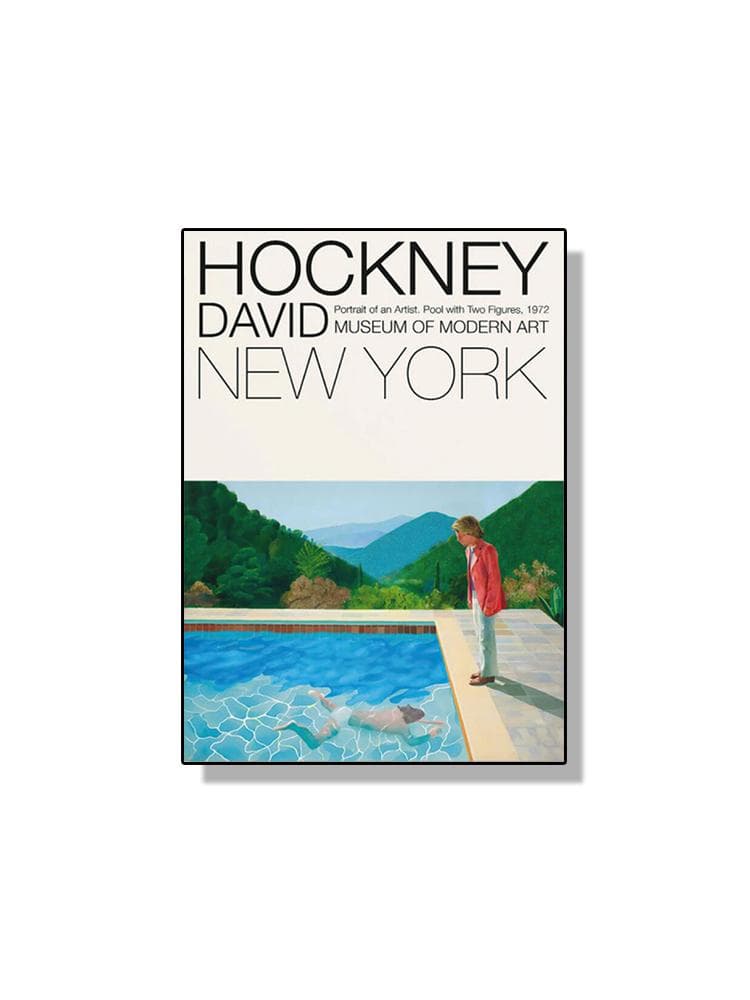 David Hockney Artwork Exhibition Poster Canvas Painting Abstract Pool Deckchairs Wall Art For Living Room Home Decoration 40x50cm No Frame