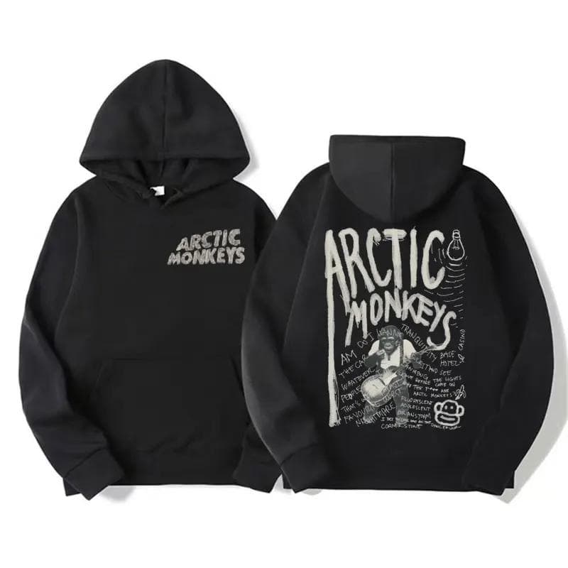 Retro Rock Arctic Monkeys Music Album Graphic Hoodies Men Vintage Oversized Hip Hop Hoodie Punk Sweatshirt Tour Double Sided M