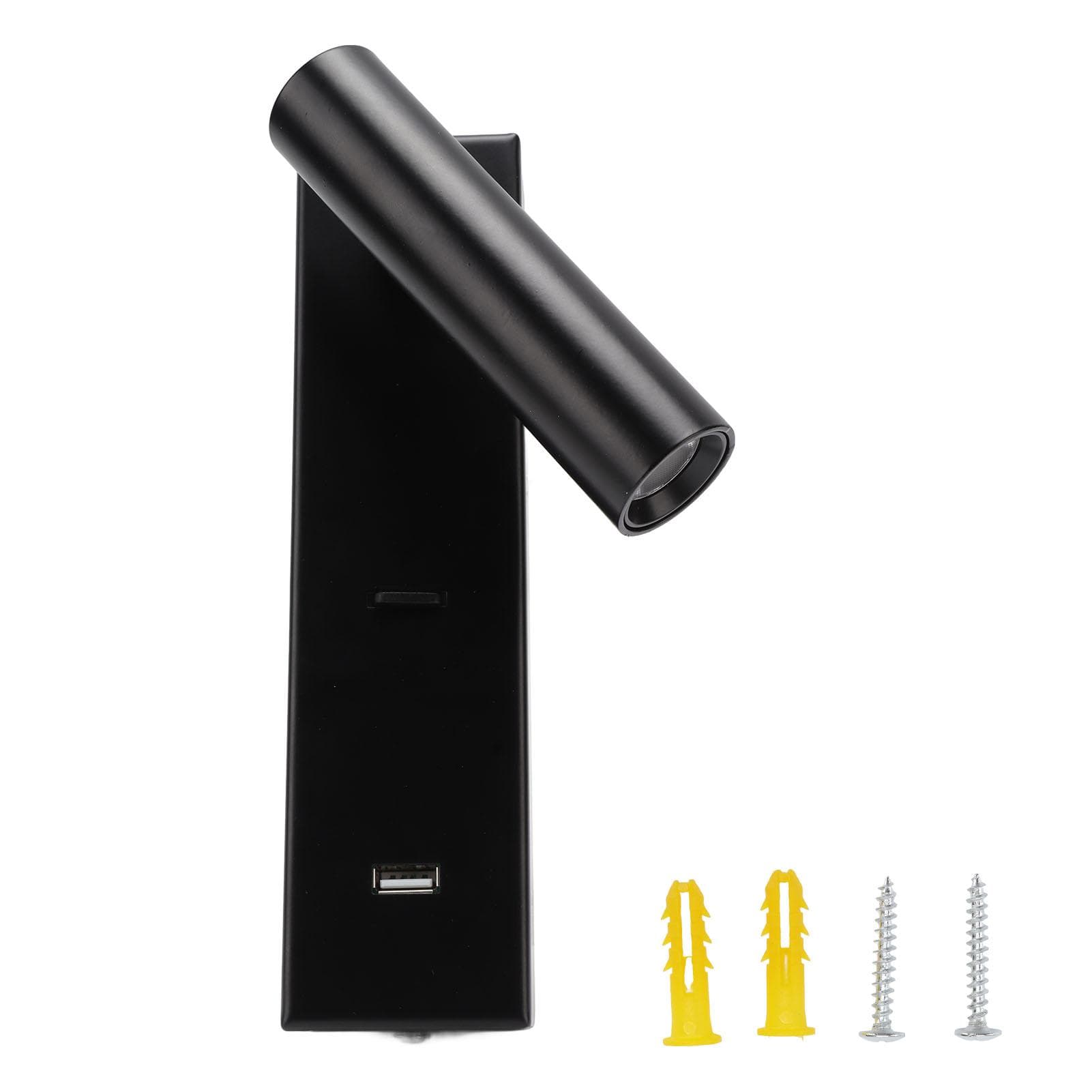 LED Wall Reading Light Simple Stylish Wall Mounted Light with Switch USB Port for Indoor Bedroom