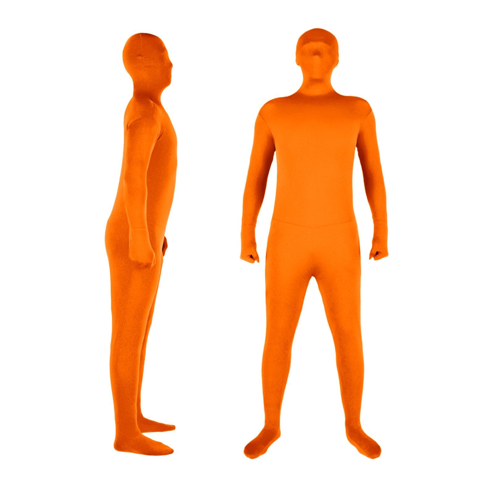Full Body Photography Chromakey Suit Unisex Adult Bodysuit Stretch Costume for Photo Video Special 170cm orange