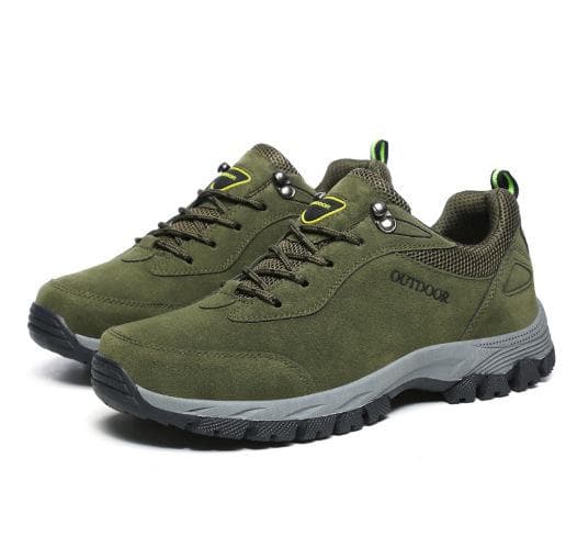 Plus size 39-48 49 50 classic MEN'S suede leather outdoor sports hiking shoes soft comfortable trekking hunting tactical sneaker 47 green