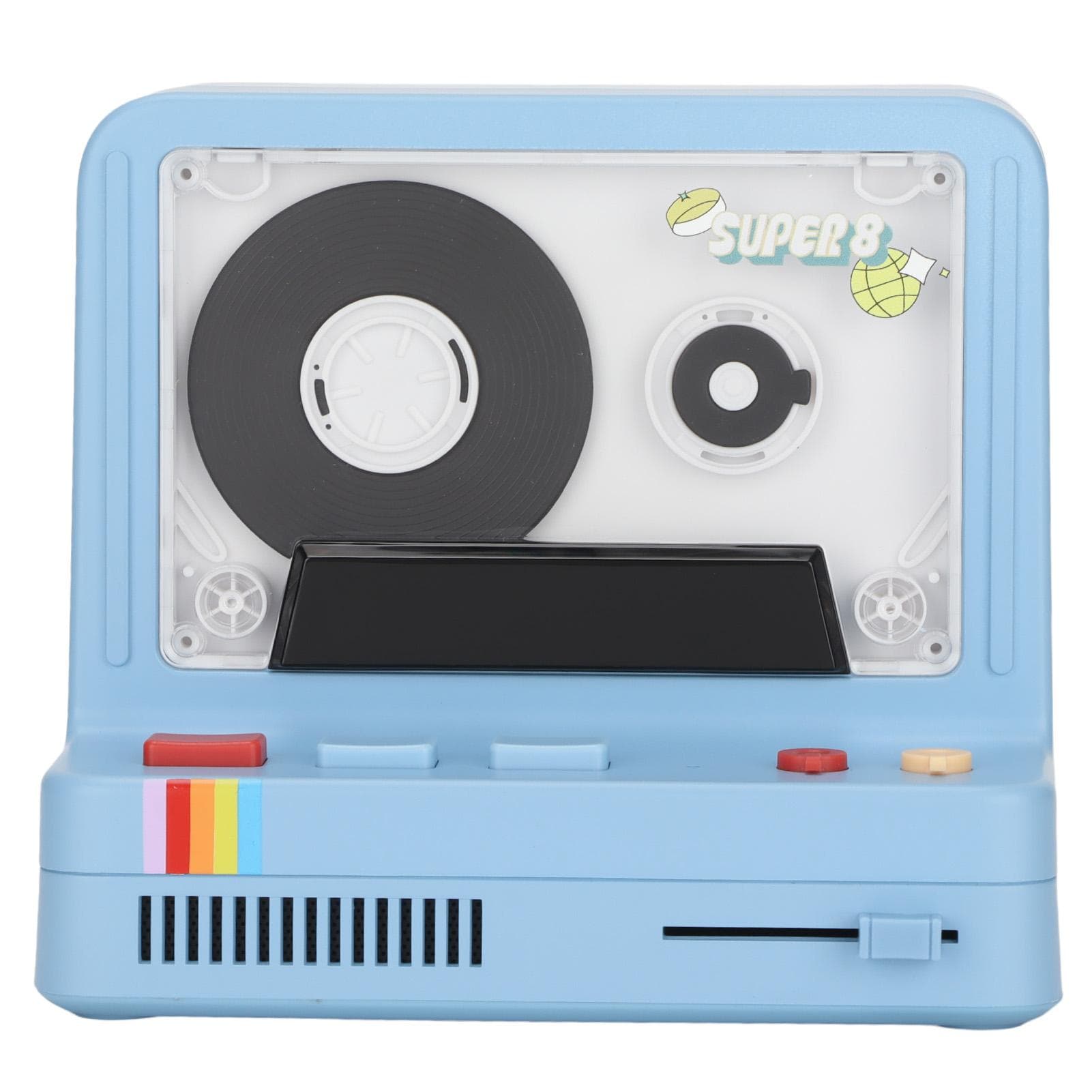 Bluetooth Cassette Player Portable Stereo Tape Retro Bluetooth Speaker Supports Bluetooth AUX and blue