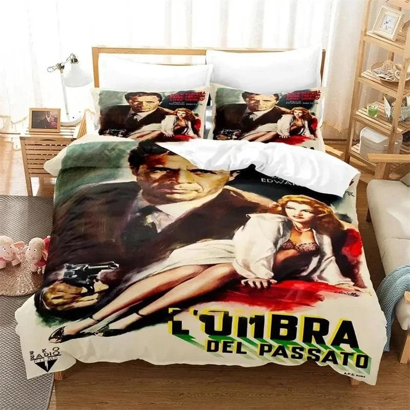 Movie Murder My Sweet Bedding Set,Duvet Cover Comforter Bed Set Quilt Cover Pillowcase,King Queen Twin Size Boys Girls Adultse 70x133cm 2pcs
