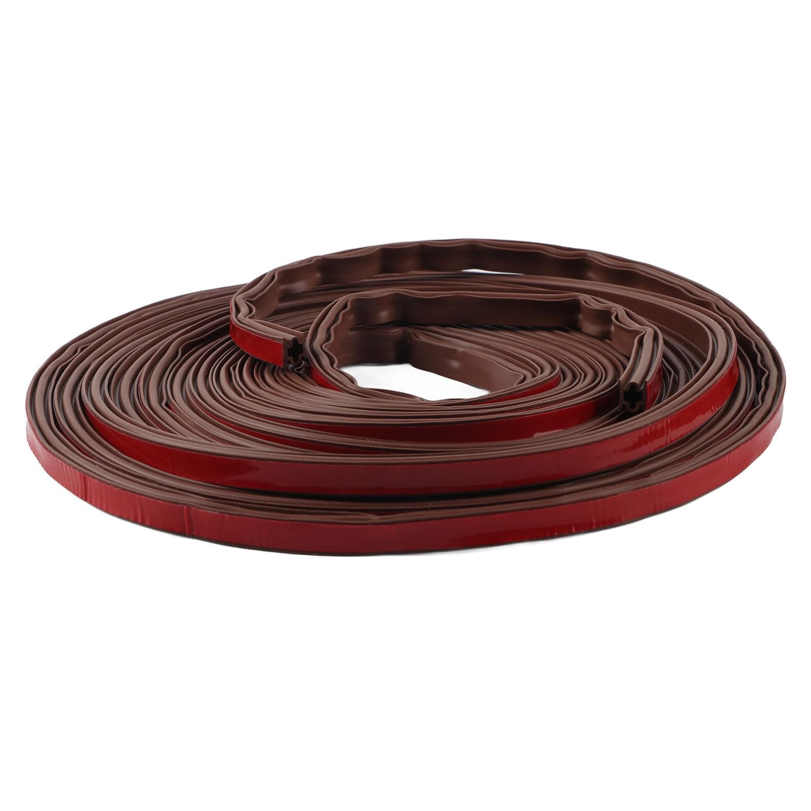 6m Door Sealing Strip Silicone Rubber Self Adhesive Weather Strip Brown Window Sealing Strip for