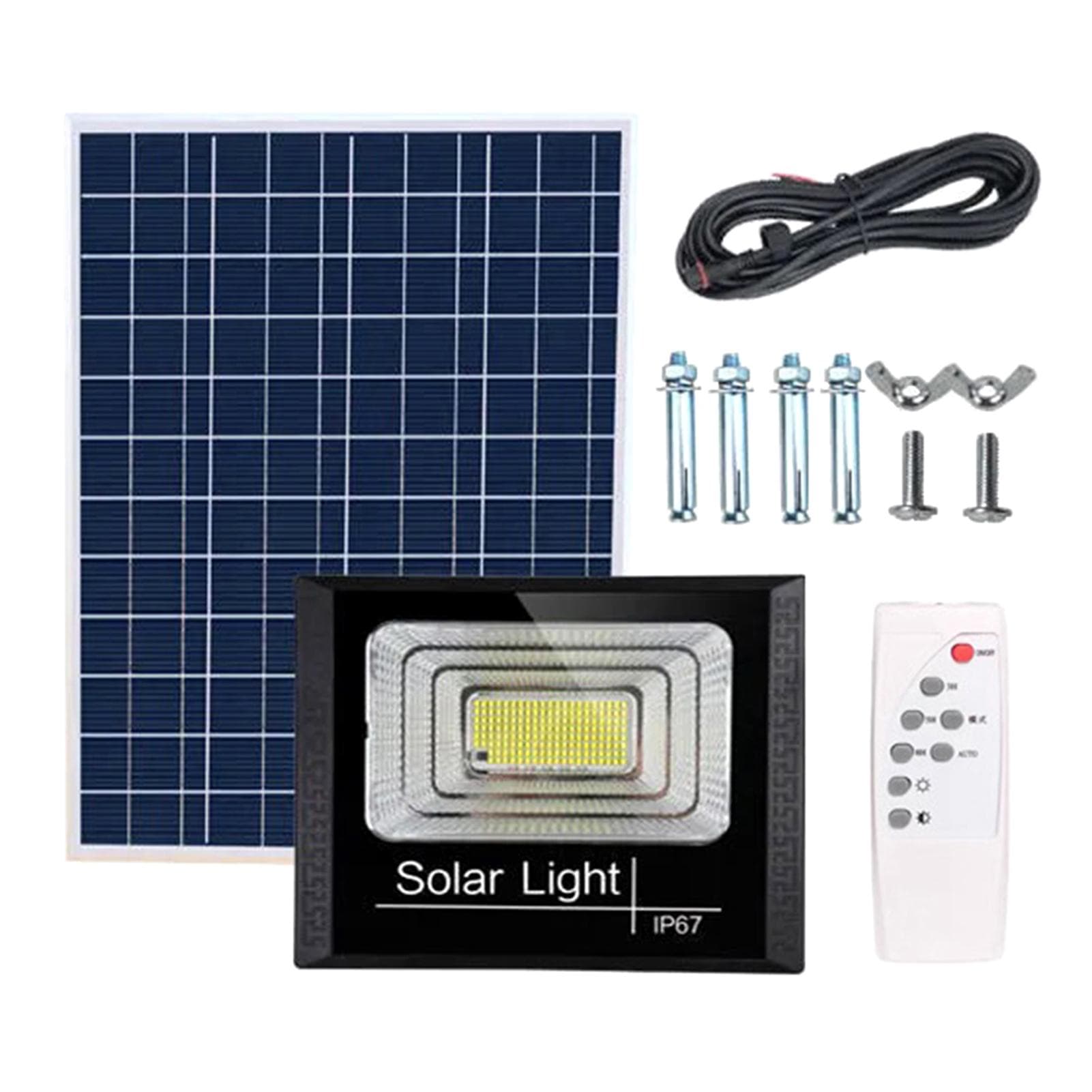 Outdoor LEDs Solar Light IP67 Waterproof Solar Powered Wall Lamp with Remote Controller for 25W